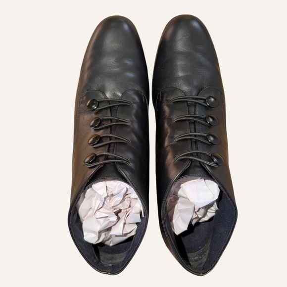 Munro Black Button Closure Victoria Style Booties Women Size 7.5 N Made in USA - Picture 5 of 11